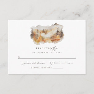 Carte de boîtier RSVP pour le mariage d'automne en