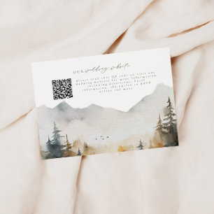 Carte de boîtier RSVP pour mariage en montagne de 