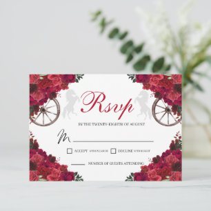 Carte de boîtier RSVP Red Roses Western Quinceaner