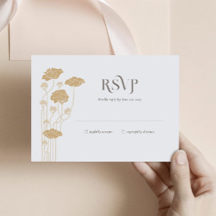 Carte de boîtier RSVP vintage Art Nouveau