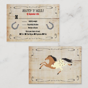 Carte de boîtier RSVP Western Cowboy Insertion