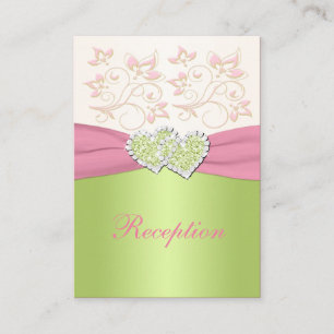 Carte de boîtier verte en ivoire rose RIBBON IMPRI