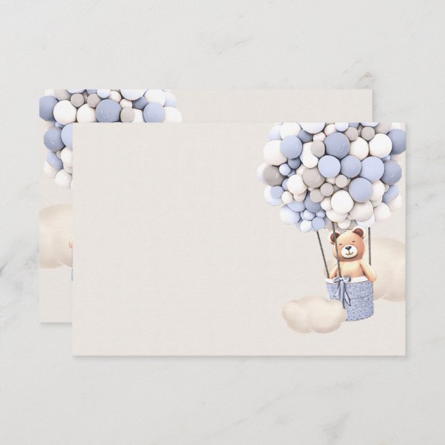 Carte de boîtier vierge des ballons d'ours (Devant / Derrière)