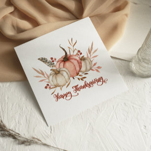 Carte de Bon thanksgiving Citrouille aquarelle