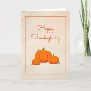 Carte de Bon thanksgiving Citrouille d'automne