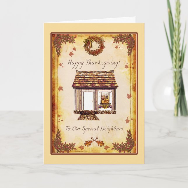 Carte de bon thanksgiving de voisins (Devant)
