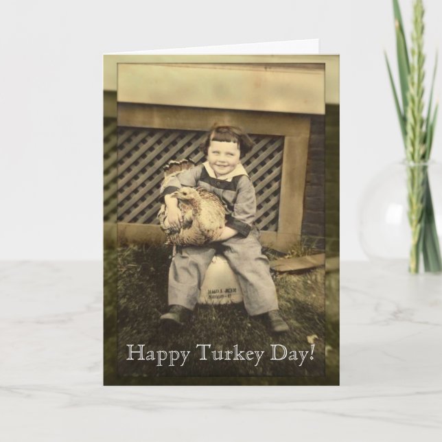 Carte de bon thanksgiving ! Photos vintages (Devant)