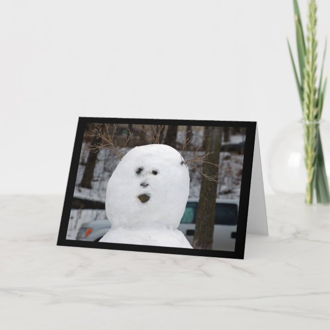 Carte de bonhomme de neige (Devant)