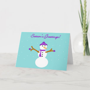 Carte de bonhomme de neige de Bonnes Fêtes