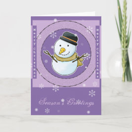 Carte de bonhomme de neige de Noël