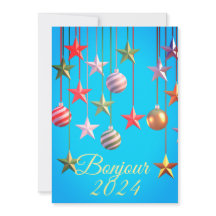 Carte de Bonne Année Bonjour 2024