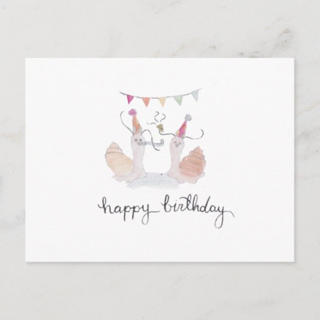 Carte de bonne anniversaire Escargot (Devant)