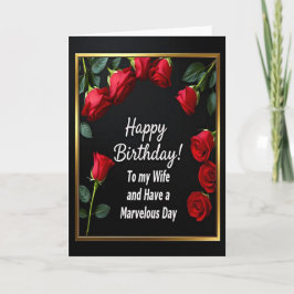 Carte de bonne anniversaire femme rose rouge