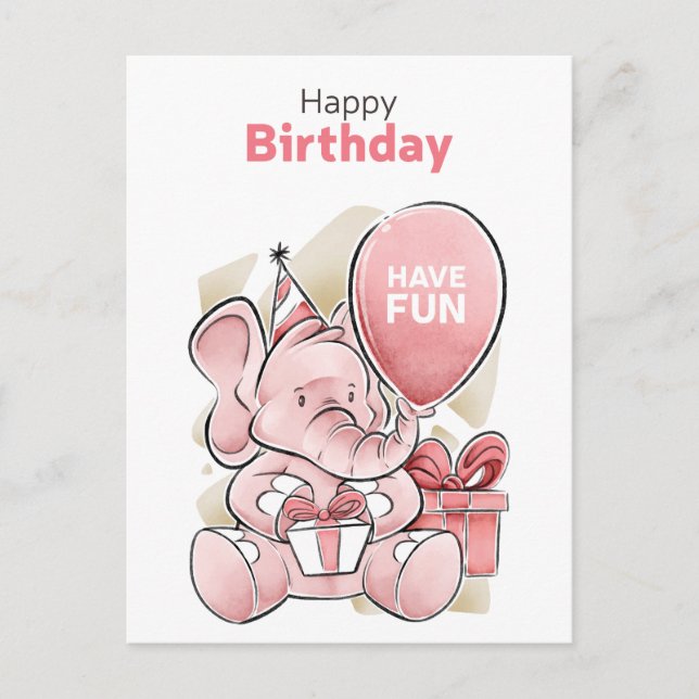 Carte de bonne fête mignonne (Devant)