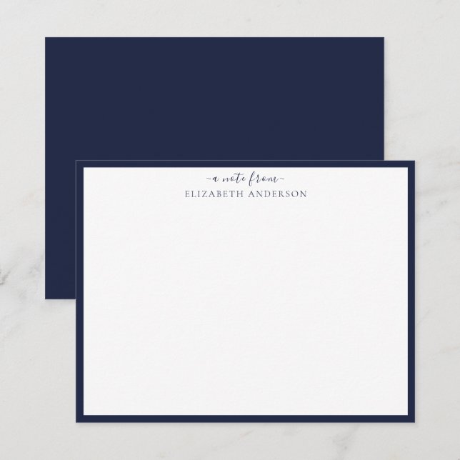 Carte de bordures standard en bleu Denim (Devant / Derrière)