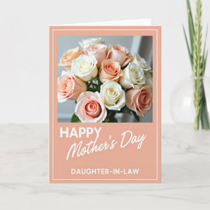 Carte de bouquet de roses à pois