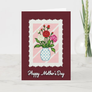 Carte de bouquet floral Pixel