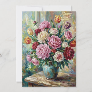 Carte de bouquet floral pour la fête des mères
