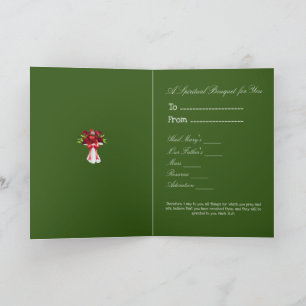 Carte de bouquet spirituel de Noël