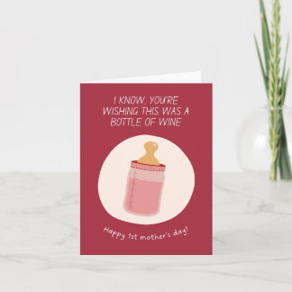 Carte de bouteille pour la 1ère fête des Mères