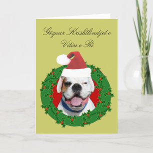 Carte de boxeur de Gëzuar Krishtlindjet e Vitin e