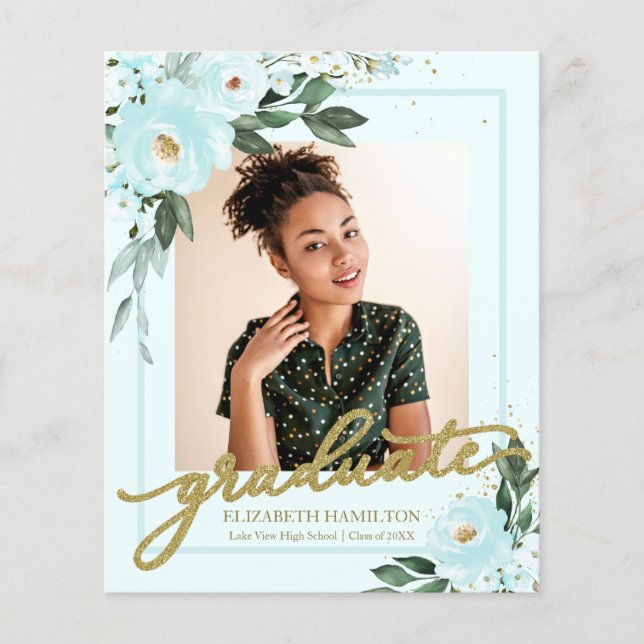 Carte de budget photo pour Faire-part diplômées (Devant)