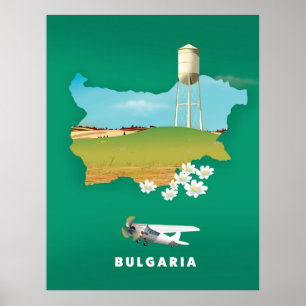 carte de Bulgarie impression voyage