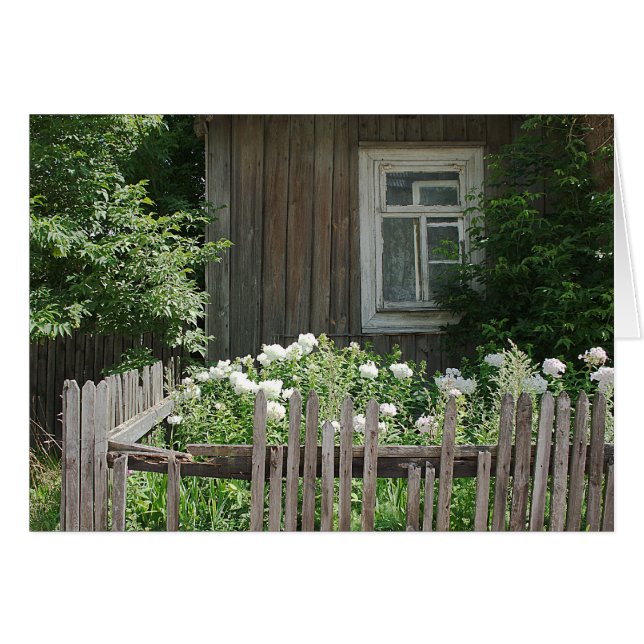 Carte de cabane en bois (Devant horizontal)