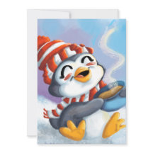 Carte de cacao de pingouin