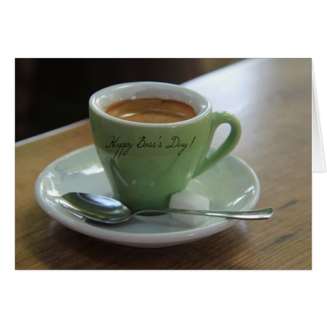 Carte de café de jour du patron (Devant horizontal)