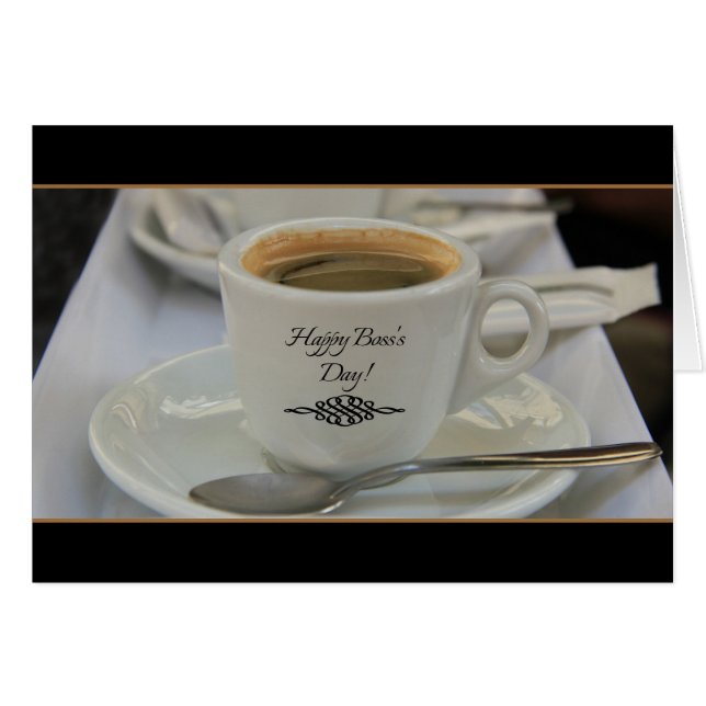 Carte de café de jour du patron (Devant horizontal)