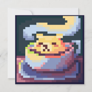 Carte de café la plus douce en pixel art, Pixel Ar