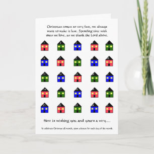 Carte de calendrier d'avènement de Noël
