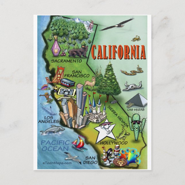Carte de Californie (Devant)