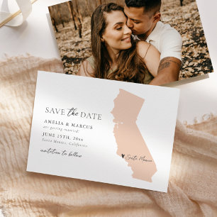 Carte de Californie pour annoncer une date à reten