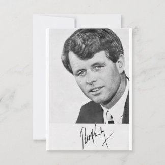 Carte de campagne Robert Kennedy 1968 autographiée