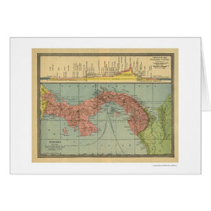 Carte de canal de Panama - 1904