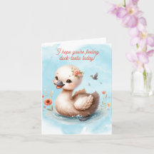 Carte de canard adorable