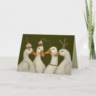 Carte de canard de fête