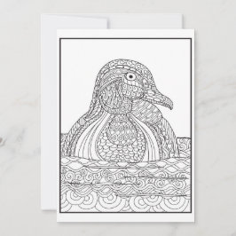 Carte de canard noir et blanc