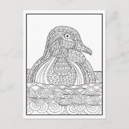 Carte de canard noir et blanc