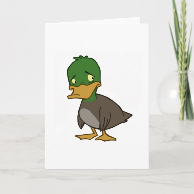 Carte De Canard Triste (Vierge À L'Intérieur) (Devant)