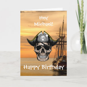 Carte de capitaine de Jolly roger pirate