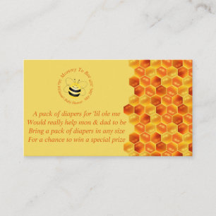 Carte de carafe à thème Baby shower doux Bee