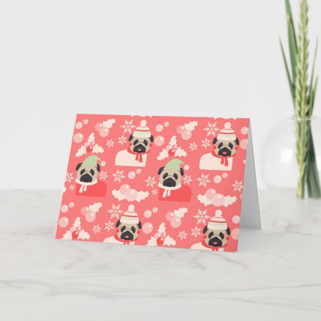 Carte de carlin de saison des vacances (Devant)