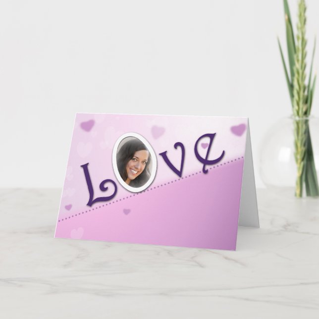 Carte de Carte photo d'amour de Valentine (Devant)