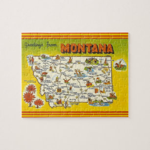 Carte de carte postale Montana Jigsaw Puzzle