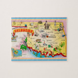 Carte de carte postale Oklahoma Jigsaw Puzzle