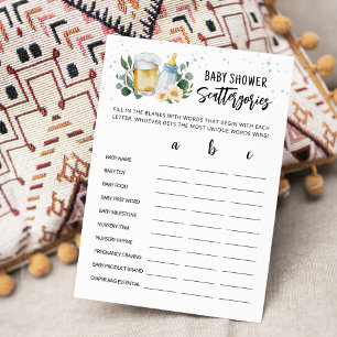 Carte de Catégories Dispersées Baby Shower 'Baby I