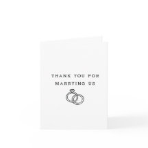 Carte de célébrant de mariage Merci de nous avoir